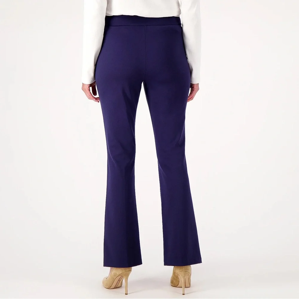 Elements by Isaac Mizrahi Live! 24/7 Stretch Knit Pintuck Pants Comfort Workwear